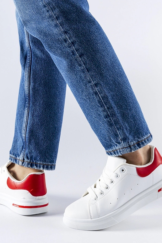 Baskets Leland rouges et blanches