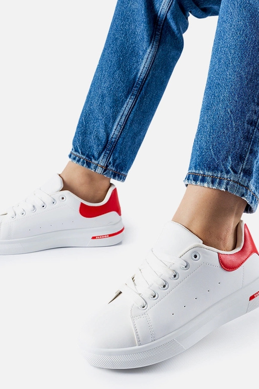 Baskets Leland rouges et blanches