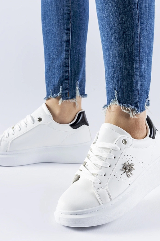 Baskets blanches avec application en... Baskets blanches avec application en...