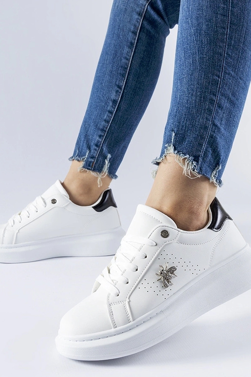 Baskets blanches avec application en... Baskets blanches avec application en...