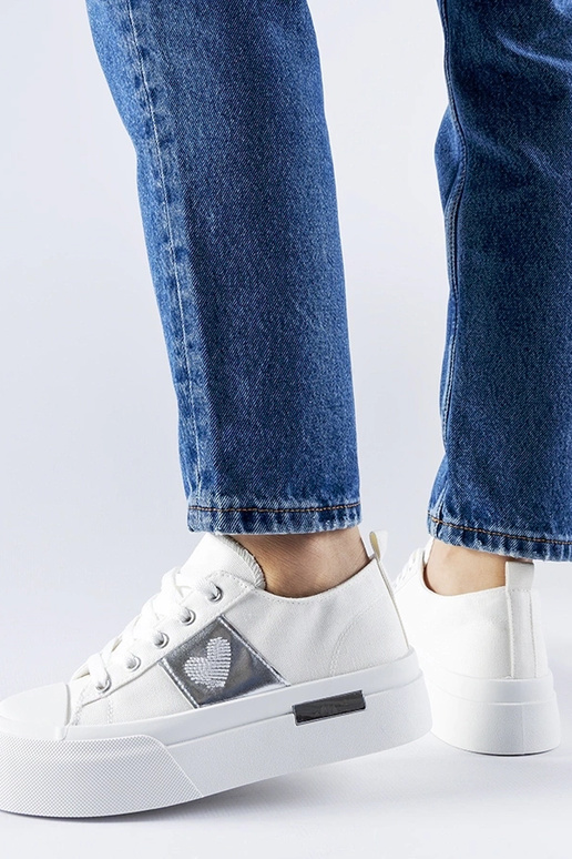 Baskets à plateforme Lawton blanches...