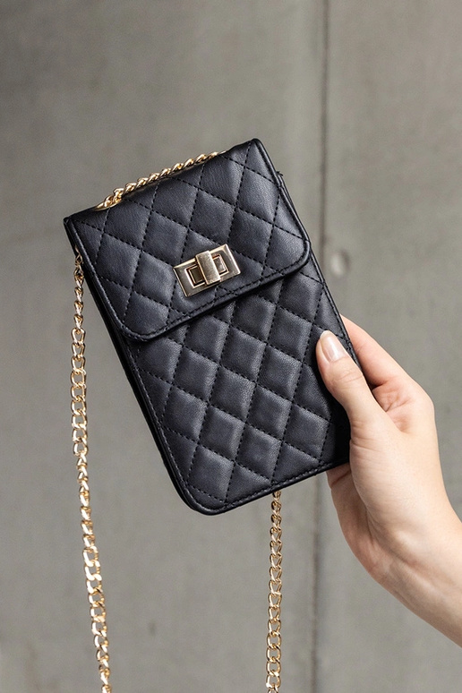 Sac à bandoulière matelassé noir Acres Sac à bandoulière matelassé noir Acres