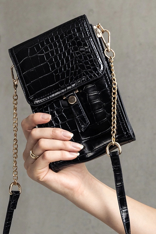 Sac noir décoré avec un gaufrage Decatur Sac noir décoré avec un gaufrage Decatur