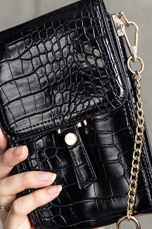 Sac noir décoré avec un gaufrage Decatur Sac noir décoré avec un gaufrage Decatur