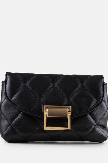 Petit sac matelassé noir vermillon 2