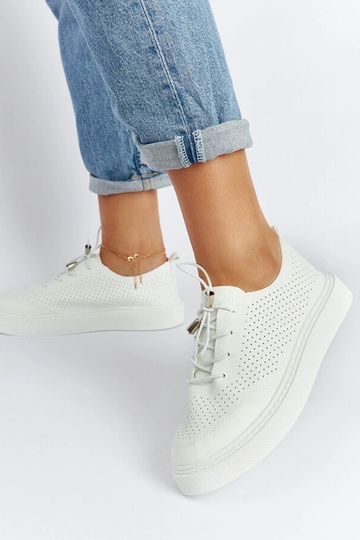 Baskets blanches perforées Laytonville