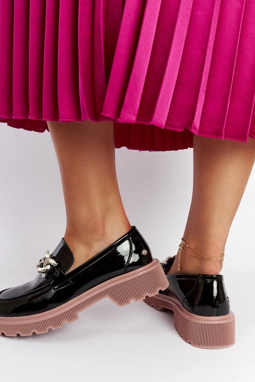 Mocassins en cuir noir GOE LL2N4039 Mocassins en cuir noir GOE LL2N4039