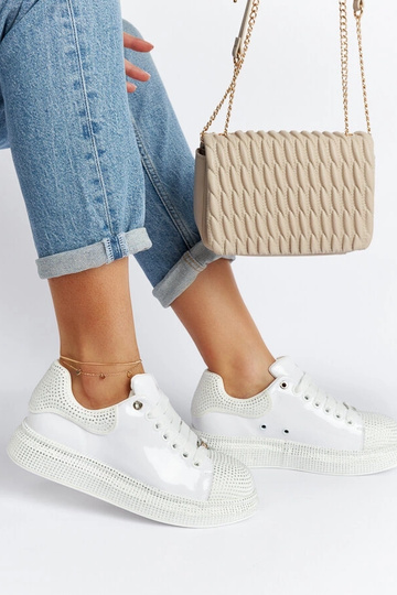 Bottines sneakers blanches...