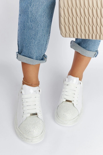 Bottines sneakers blanches... 2