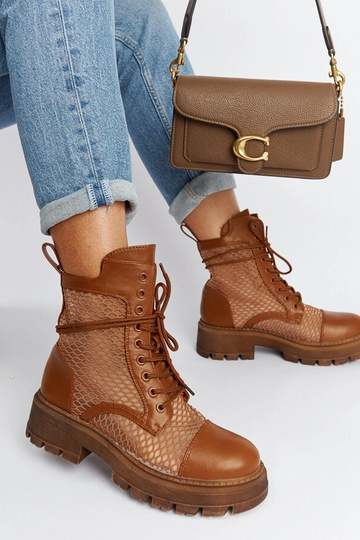 Bottes Waldeck marron translucides