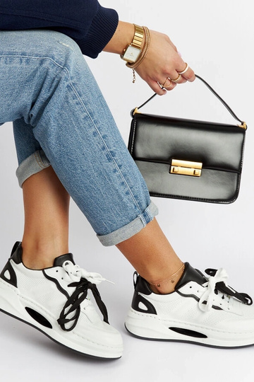 Bottines sneakers noir et...