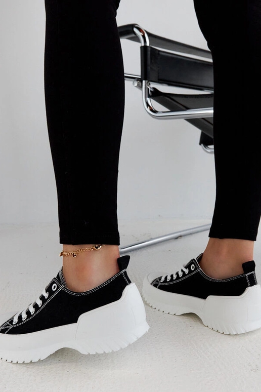 Baskets à plateforme Monteleone noires Baskets à plateforme Monteleone noires