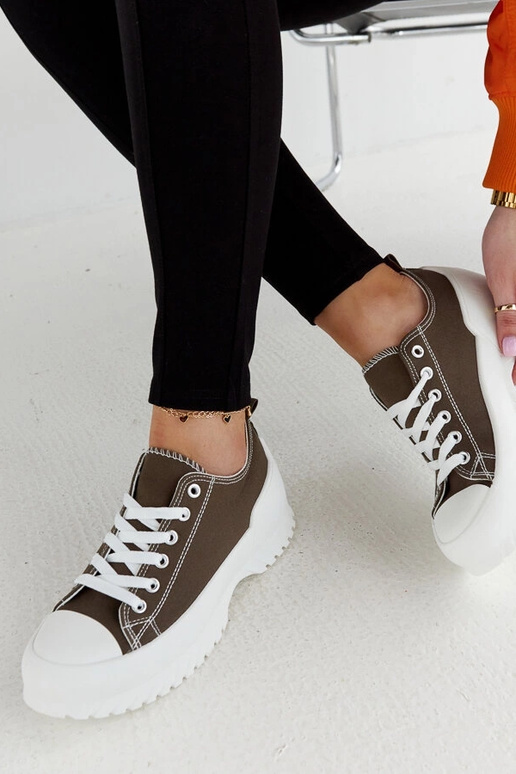 Baskets à plateforme vertes Monteleone Baskets à plateforme vertes Monteleone