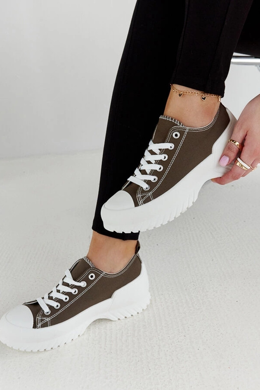 Baskets à plateforme vertes Monteleone Baskets à plateforme vertes Monteleone