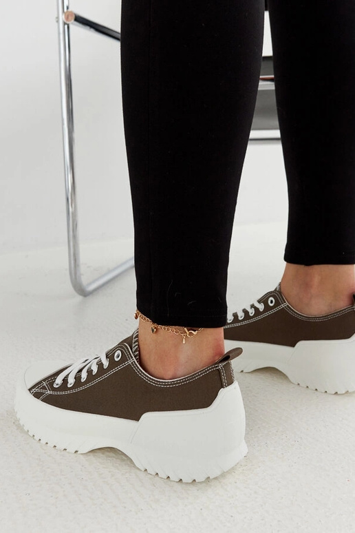 Baskets à plateforme vertes Monteleone Baskets à plateforme vertes Monteleone