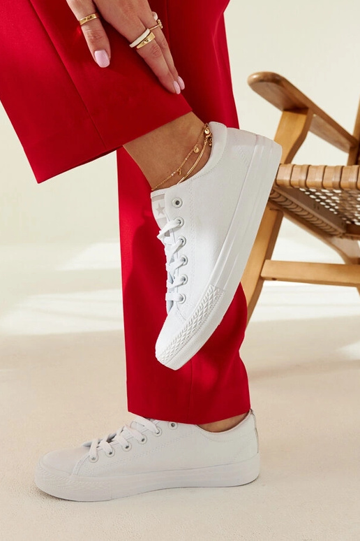 Baskets Rocky en tissu blanc