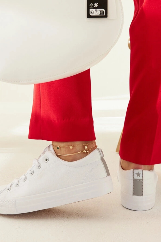 Baskets Rocky en tissu blanc