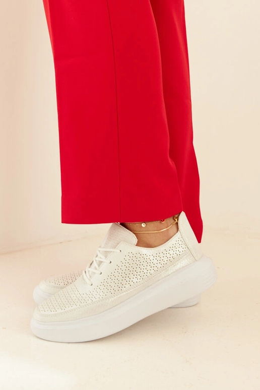 Baskets argentées pour femme sur...