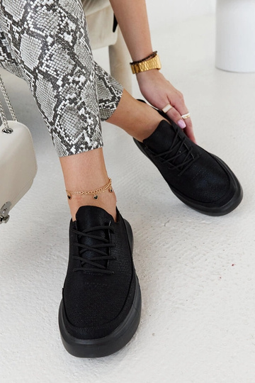 Baskets noires femme à...