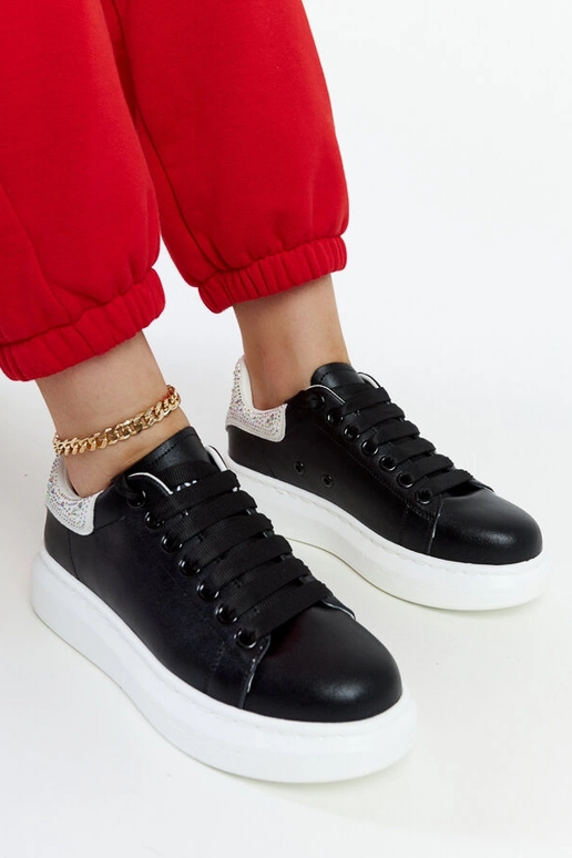 Baskets noires à plateforme GOE JJ2N4052