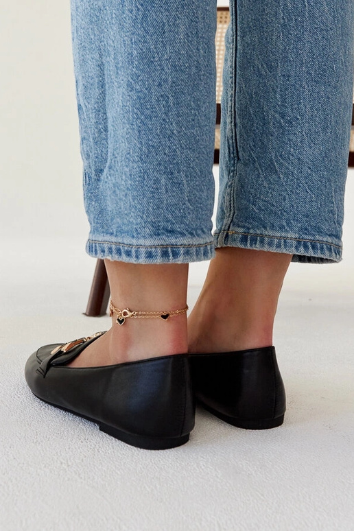 Mocassins noirs à boucle Comerio Mocassins noirs à boucle Comerio