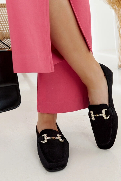 Mocassins en velours noir avec... Mocassins en velours noir avec...