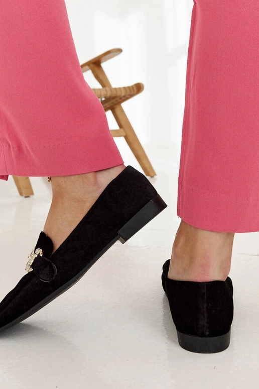 Mocassins en velours noir avec... Mocassins en velours noir avec...