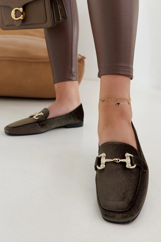 Fabrizia mocassins en velours verts... Fabrizia mocassins en velours verts...