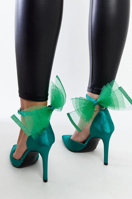 Escarpins verts à nœud Ilaysa Escarpins verts à nœud Ilaysa