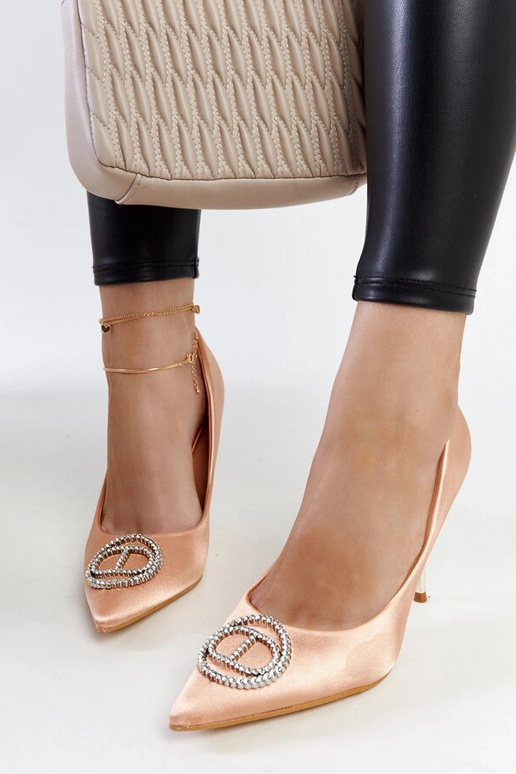 Escarpins en zircon rose clair Elife Escarpins en zircon rose clair Elife