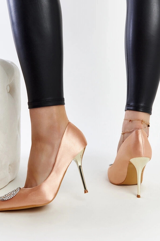 Escarpins en zircon rose clair Elife Escarpins en zircon rose clair Elife