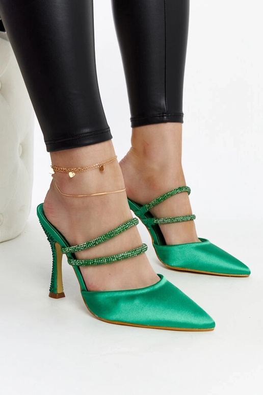 Mules à talons hauts Raffaelina vertes Mules à talons hauts Raffaelina vertes