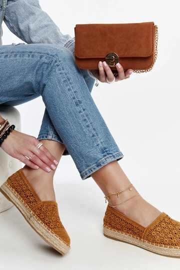 Espadrilles à lacets marron Samra sur plateforme 2