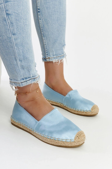 Espadrilles à plateformes pailletées bleu ciel Caithlin