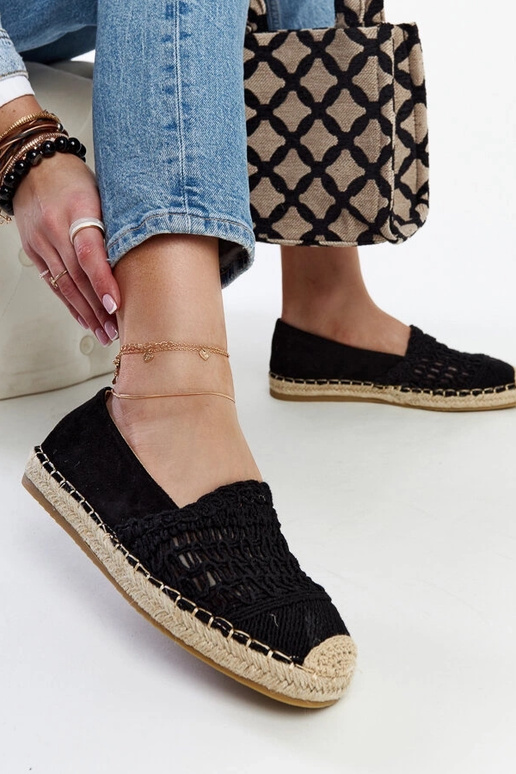Espadrilles ajourées noires de Gordana