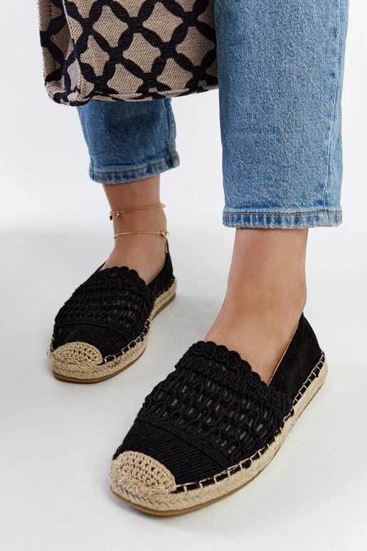 Espadrilles ajourées noires de Gordana