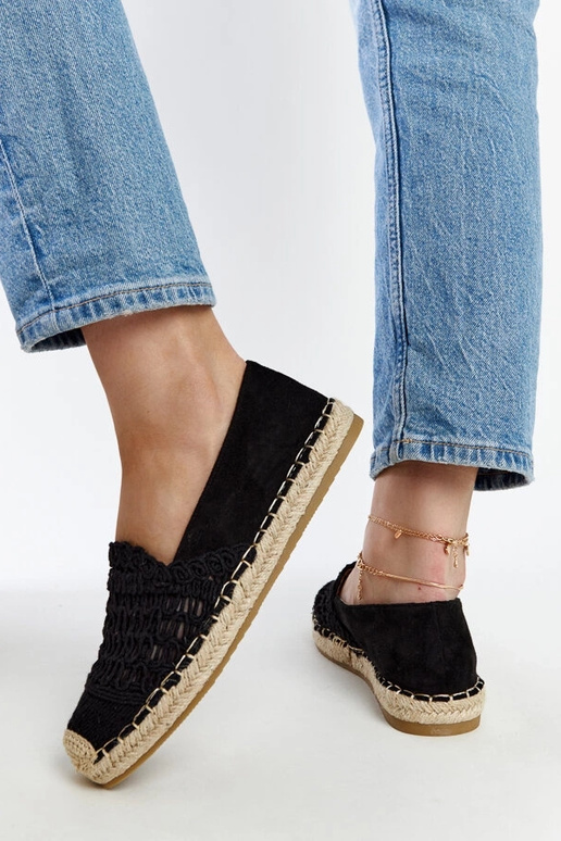 Espadrilles ajourées noires de Gordana