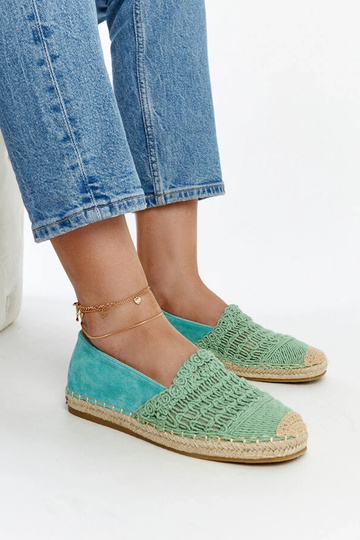 Espadrilles ajourées menthe...