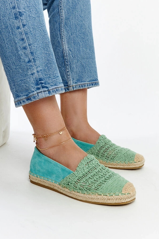 Espadrilles ajourées menthe de Gordana