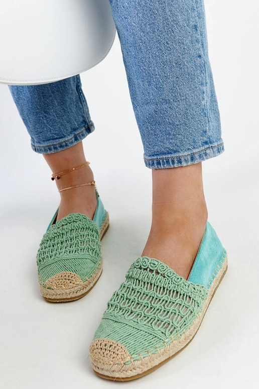 Espadrilles ajourées menthe de Gordana