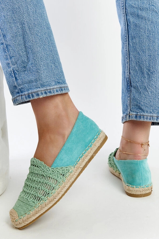 Espadrilles ajourées menthe de Gordana