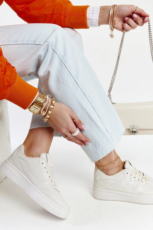 Baskets à plateforme beiges Mentha Baskets à plateforme beiges Mentha