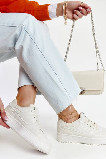 Baskets à plateforme beiges... 2