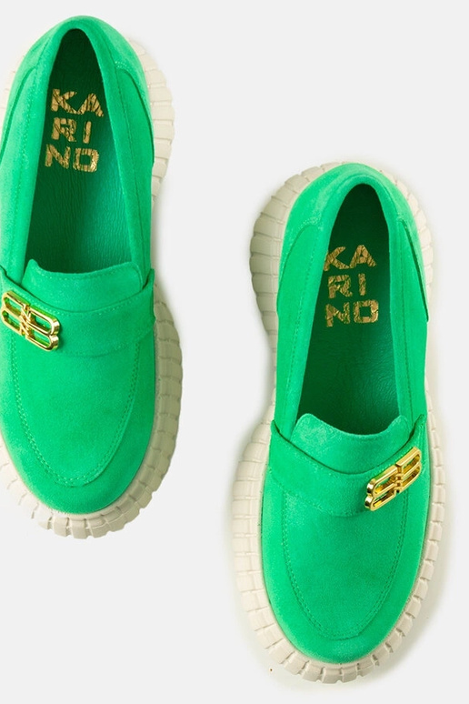 Mocassins en suède verts Karino Mocassins en suède verts Karino