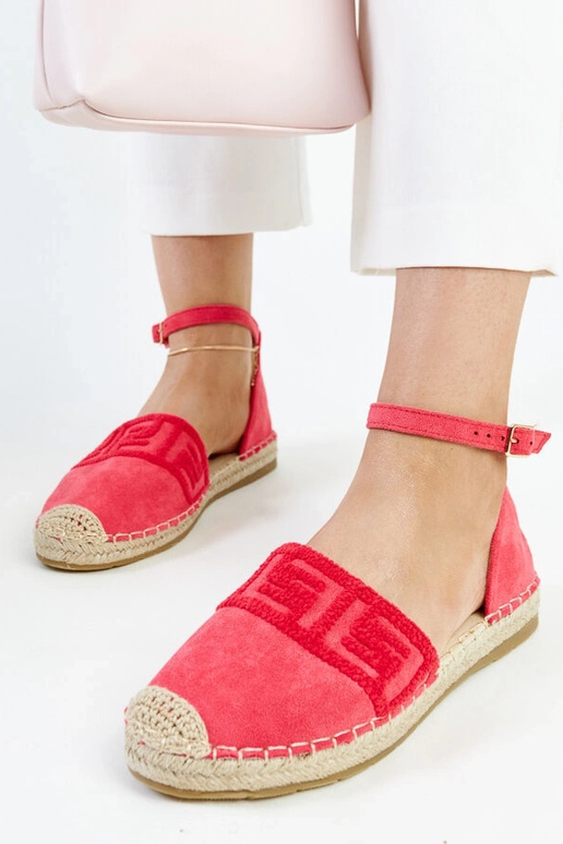 Espadrilles rose foncé avec broderie... Espadrilles rose foncé avec broderie...