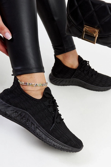 Baskets en tissu noires Milena 2