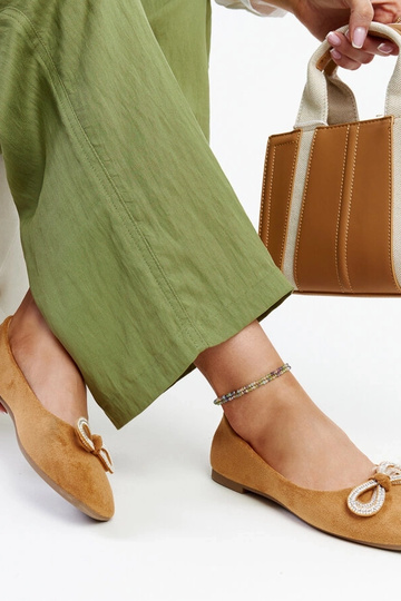 Ballerines marron avec noeud Gaillou 2