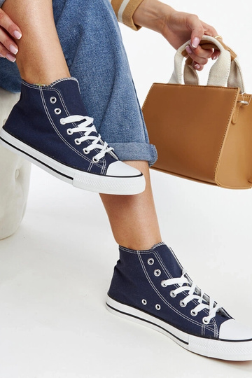 Baskets montantes bleu marine Eliska 2