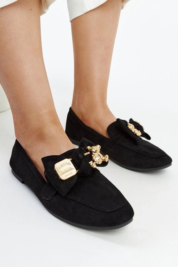 Mocassins noirs avec épingle de sûreté décorative Kibra 2