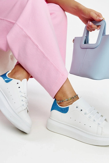 Baskets blanches en éco-cuir Fatimah